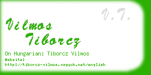 vilmos tiborcz business card